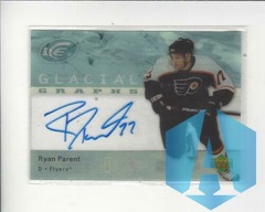 2007-08 Upper Deck Ice Glacial Graphs Ryan Parent #GG-RP Rookie Auto